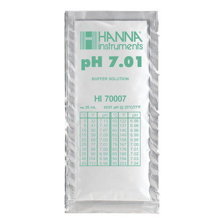 HANN HI70007P Kalibratievloeistof pH 7,01, 25 zakjes van 20 ml