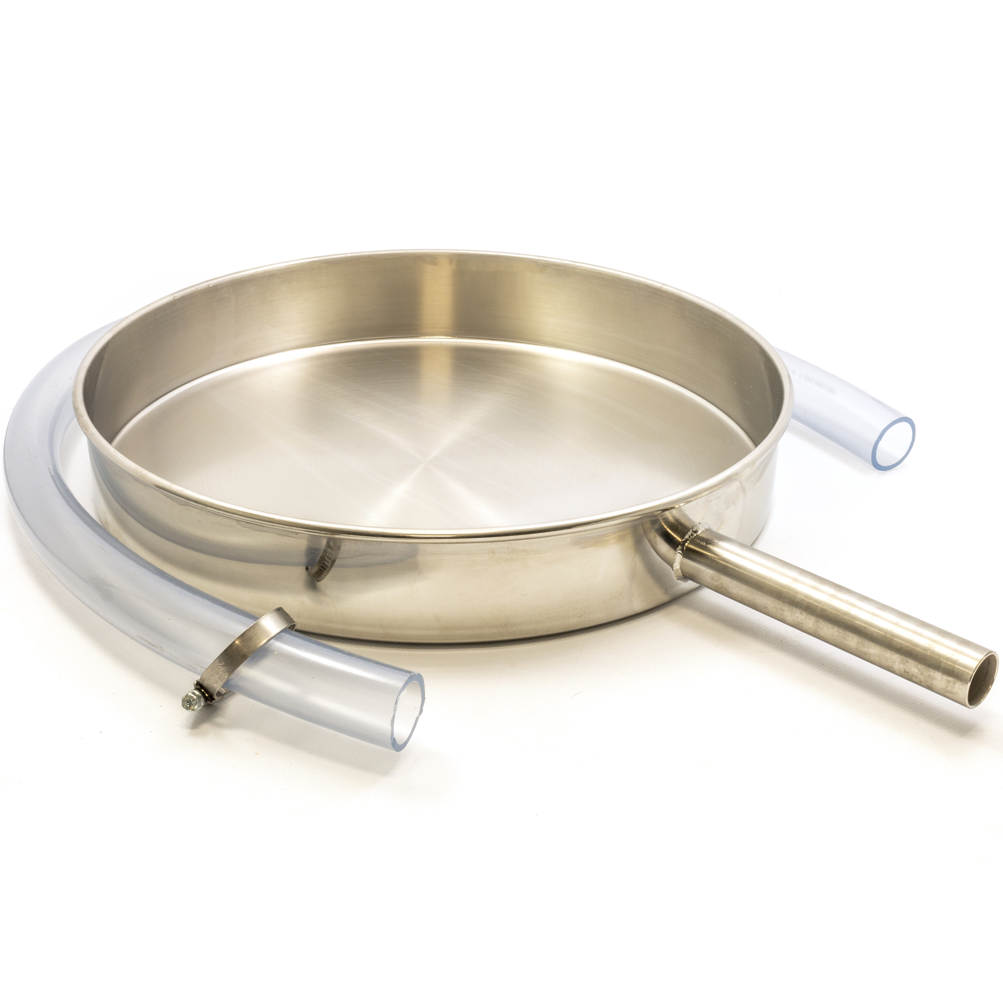 HAVE 205922893 Sieve pan with discharge nozzle for 400x65mm sieves