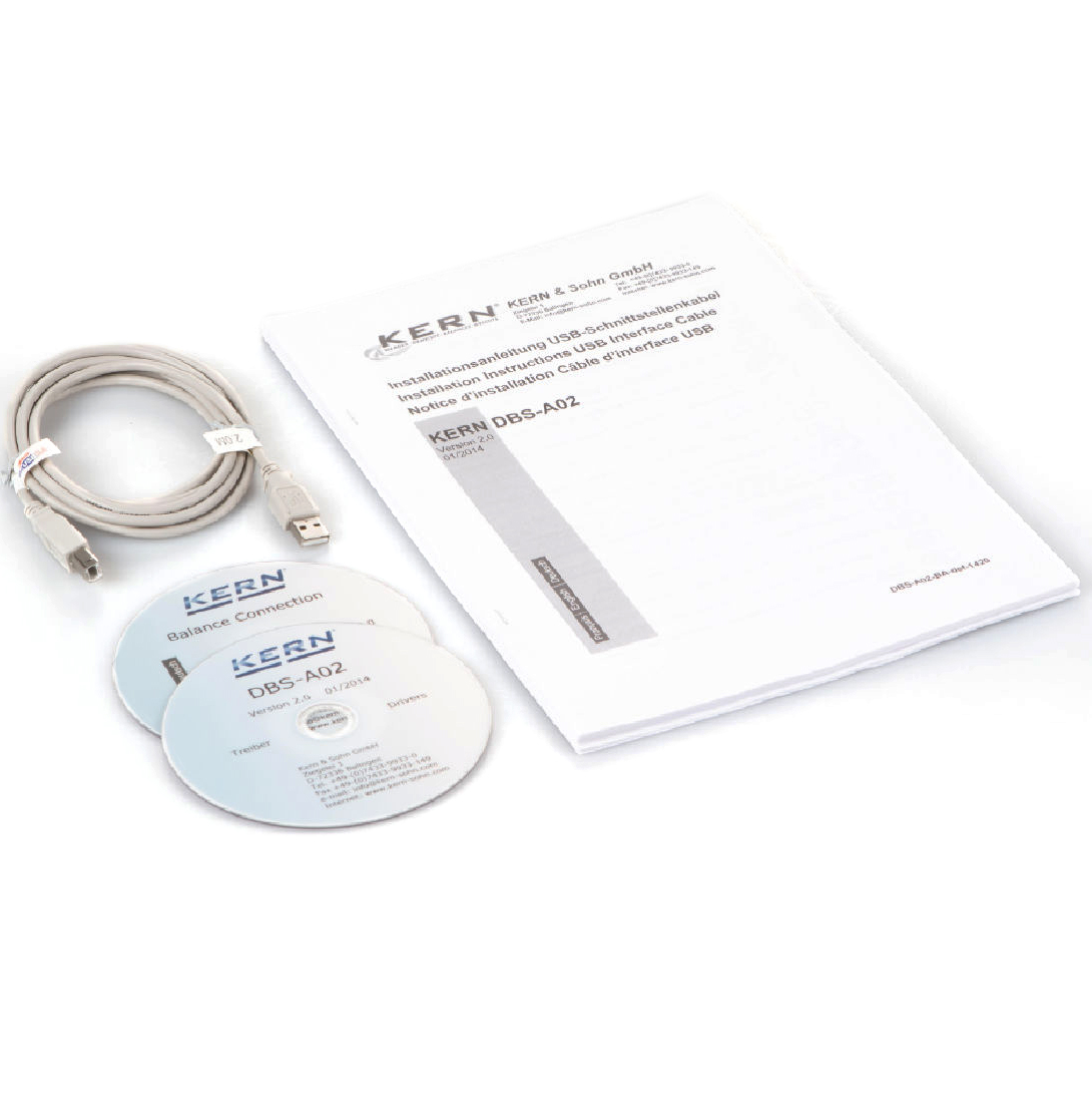 K DBS-A02 USB interface kit for bi-directional data exchange between moisture analyser and computer - Kern DBS-A02