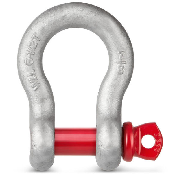 K YSC-01 High-strength shackle, cast steel, hot-dip galvanised and lacquered, with screw bolts - Kern YSC-01