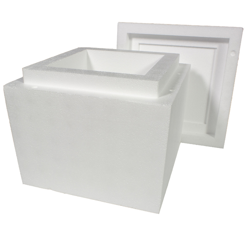 Cube mould polystyrene with lid