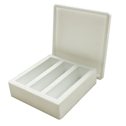 ABMD 01840853 Three gang mould of polystyrene with lid