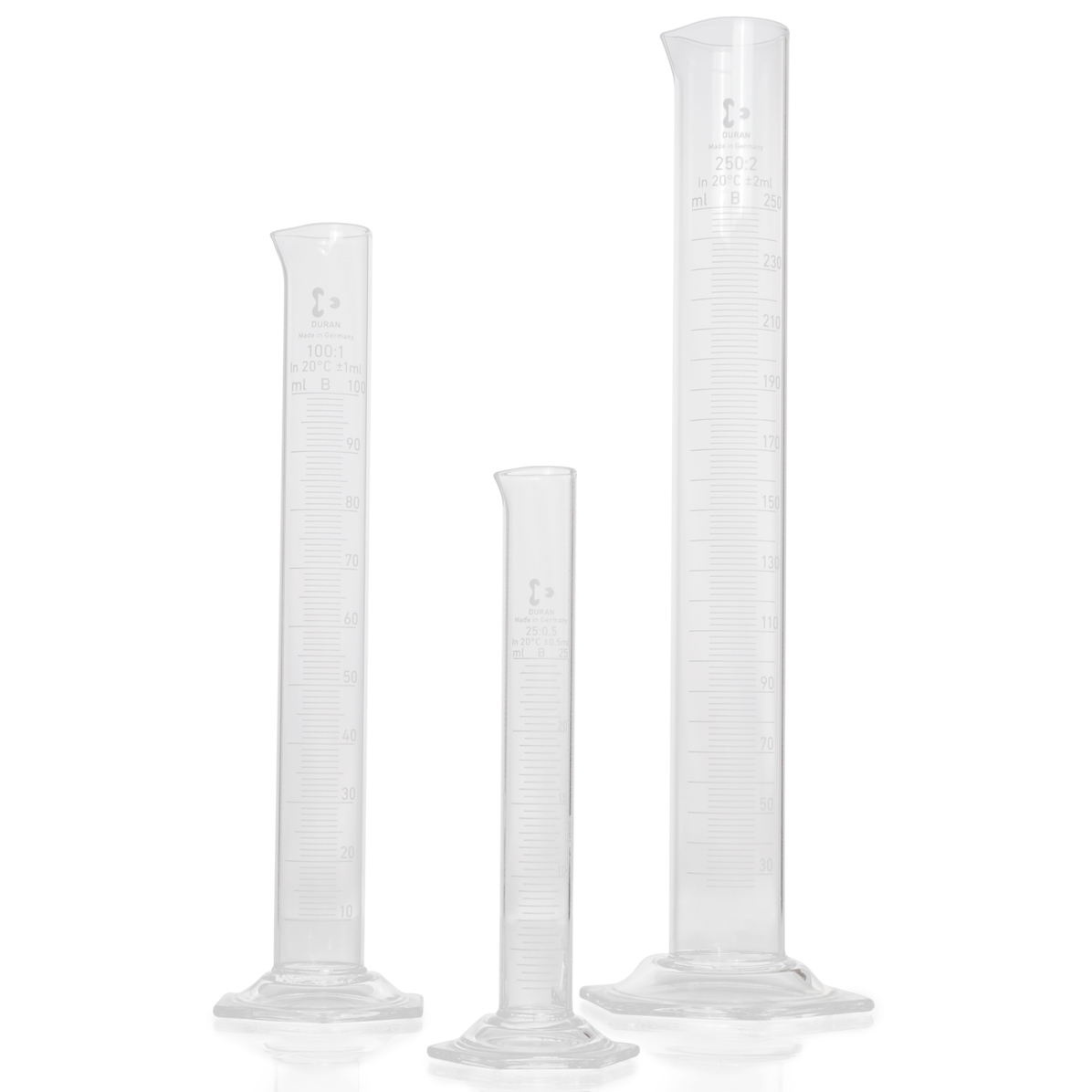 Measuring cylinder glass