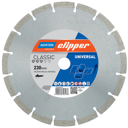 CLIP 70184626806 Diamond blade Classic Universal 115x22,23mm