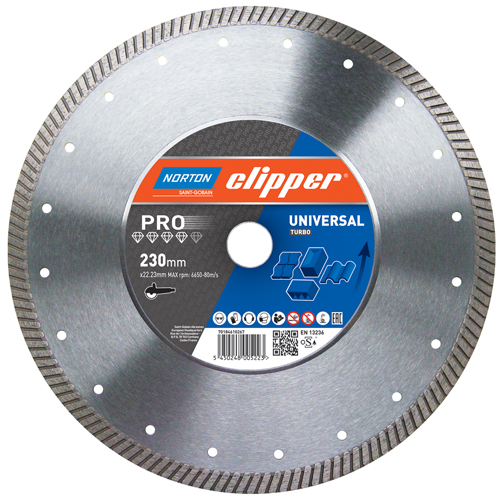 CLIP 70184610314 Diamond blade Pro Universal Turbo 115x22,23mm