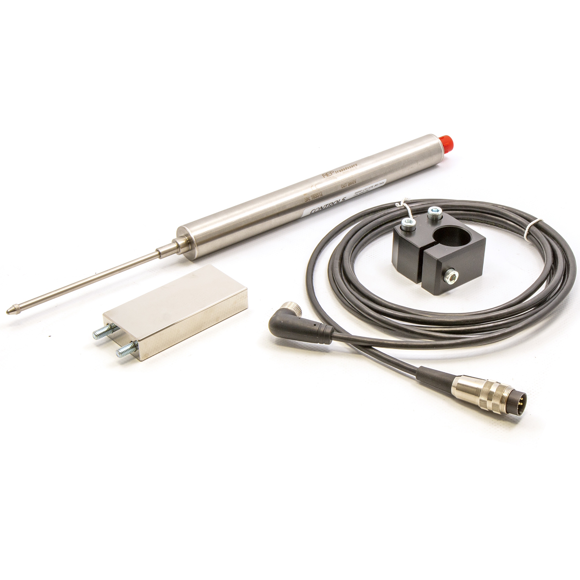CONT 50-C1500/9 Displacement transducer 100 mm travel for measuring the piston travel.