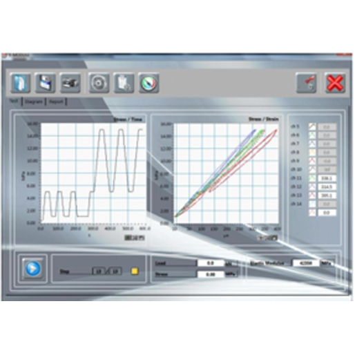 CONT 50-SW/EM E-MODULE softwarepakket voor bepaling van elastisiteitsmodulus en Poisson-ratio