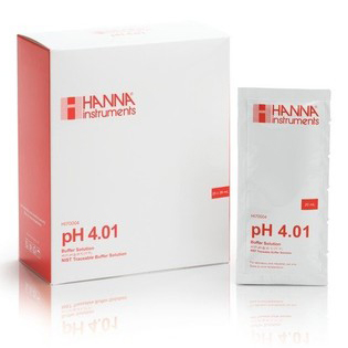 HANN HI70004P Kalibratievloeistof pH 4,01, 25 zakjes van 20 ml