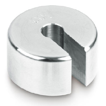 Slotted weights M1, finely turned stainless steel