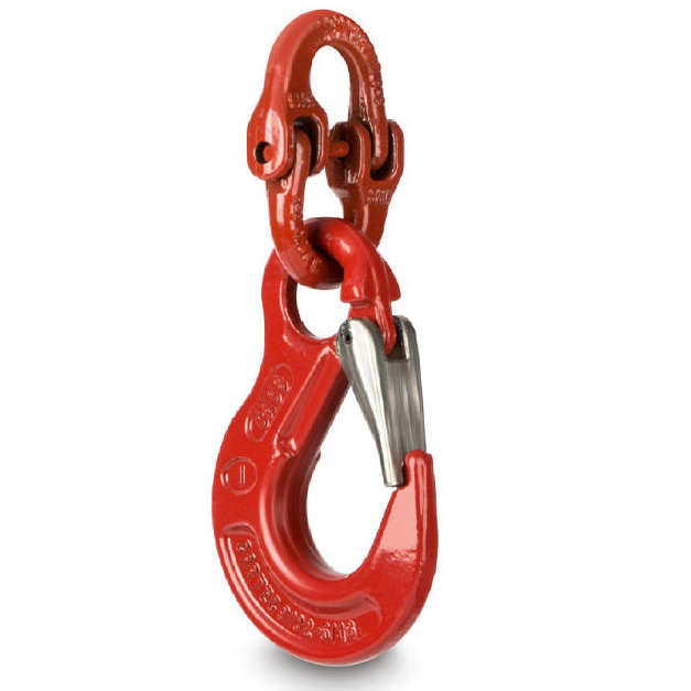 K YHA-06 Hook with safety catch, cast steel, galvanised and lacquered, non-revolving - Kern YHA-06